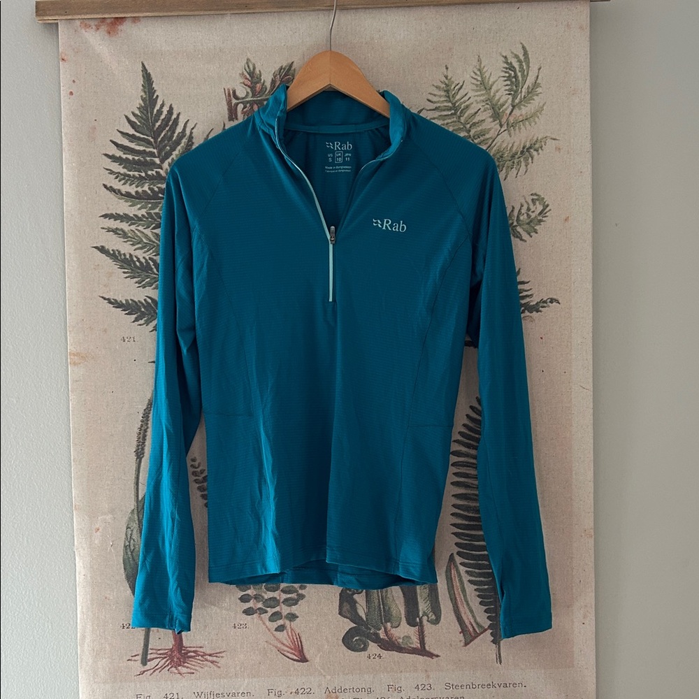 Rab Quarter-Sip Teal Long Sleeve T